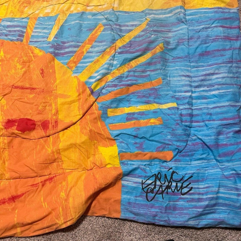 Eric Carle Very Hungry Caterpillar Full Comforter Butterfly Sun Reversible VTG - Picture 4 of 8